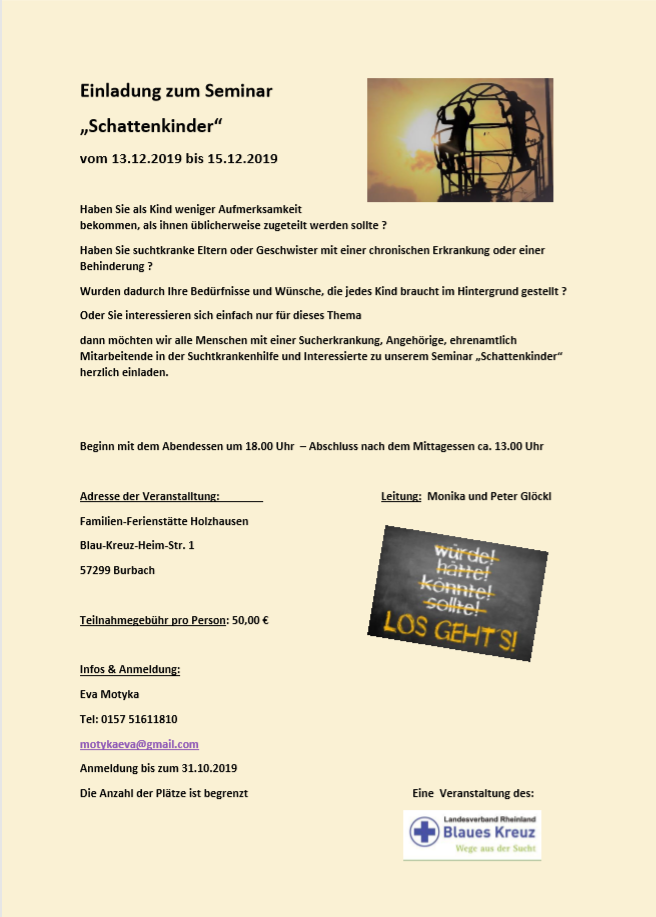 Veranstaltungstipp: Seminar „Schattenkinder“ in Holzhausen